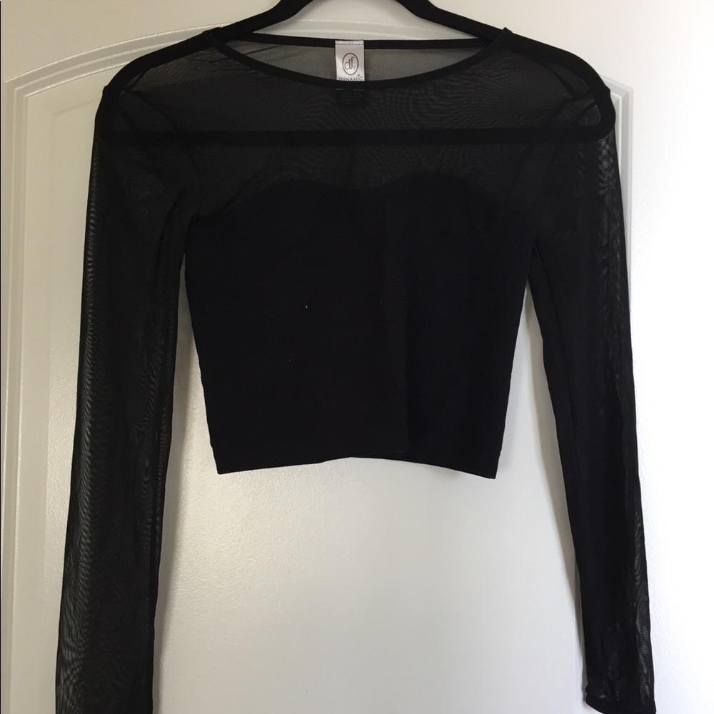 Sweetheart neckline sheer top